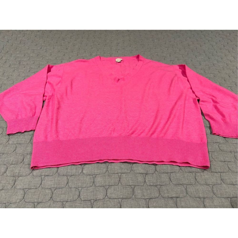 Ladies pink 3/4 sleeve sweater.  Size XXL by a new day